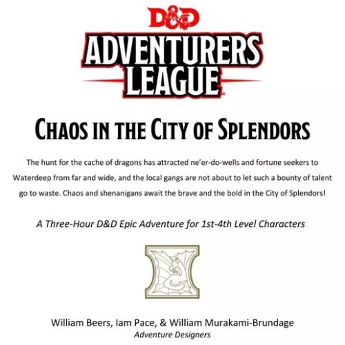 [DDAL08-01] Chaos in the City of Splendors [T1] EN